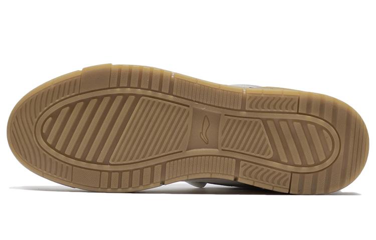 Li Ning ACE Confortável Resistente à Abrasão Cano Baixo Tênis de Skate Masculino Branco AGCR235-4