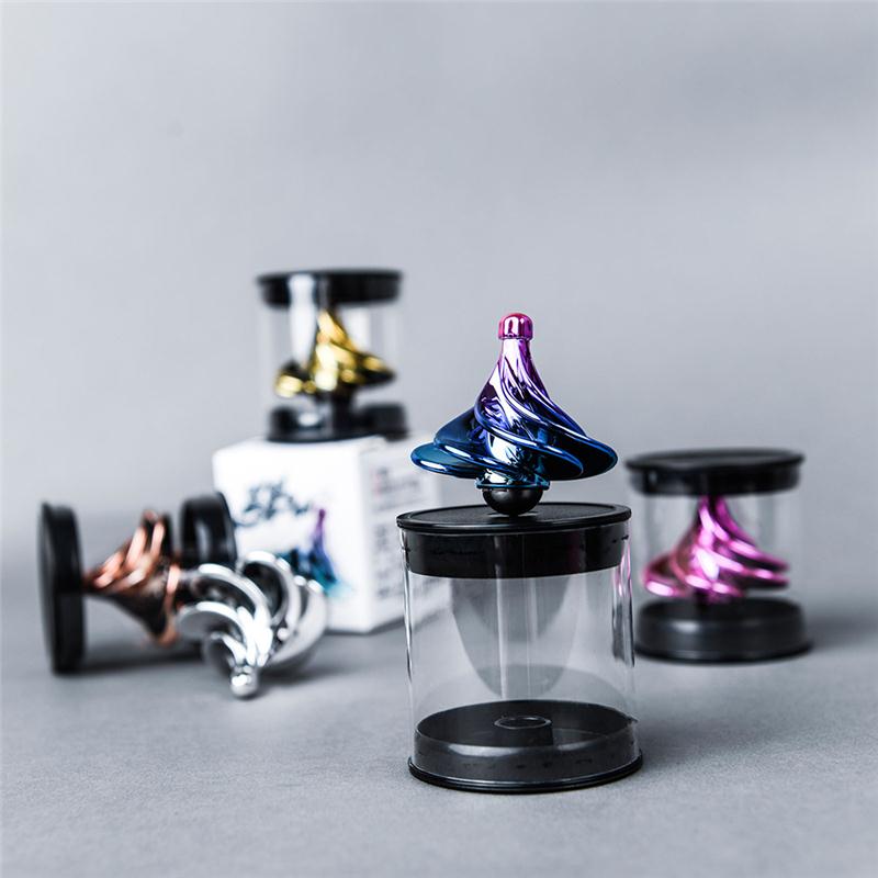 Wind Powered Gyro Decompression Toy  Colorful Wind Blown Gyro Fidget  Adult Desk Top Stress Relief Toys For Birthday Xmas Gift