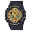 GA-100 Series 200M Waterproof Quartz Movement Resin Strap Watch Unisex Watches Gold GA-100GGB-1A9