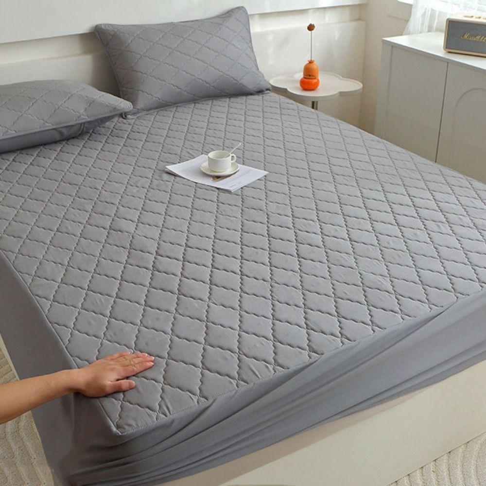 Waterproof Mattress Cover Solid Color Mattress Pad Bed Cover Bedspread  Bedroom