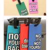 Novelty Strong Luggage Tag Silicone Letter Suitcase Name Address ID Tag Holiday