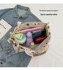 2024 Multi-Layer Color Block Canvas Crossbody Tote Bag for Mommies