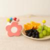 Portable Stainless Steel Fruit Fork Reusable Cute Toothpick with Holder  Table Ornaments