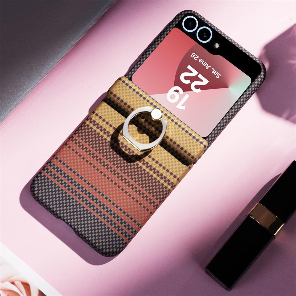 

З плівкою, карбоновим волокном, шкірою, чохол для телефону Samsung Galaxy Z Flip 7 6 5 Flip7 FE, кільце-підставка, магнітна задня кришка для Magsafe Galaxy Z Flip7 FE помаранчевий