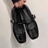 Sheepskin version~ genuine leather retro small man inner height increase shallow mouth single shoes women's French evening shoes Mary Jane small leath