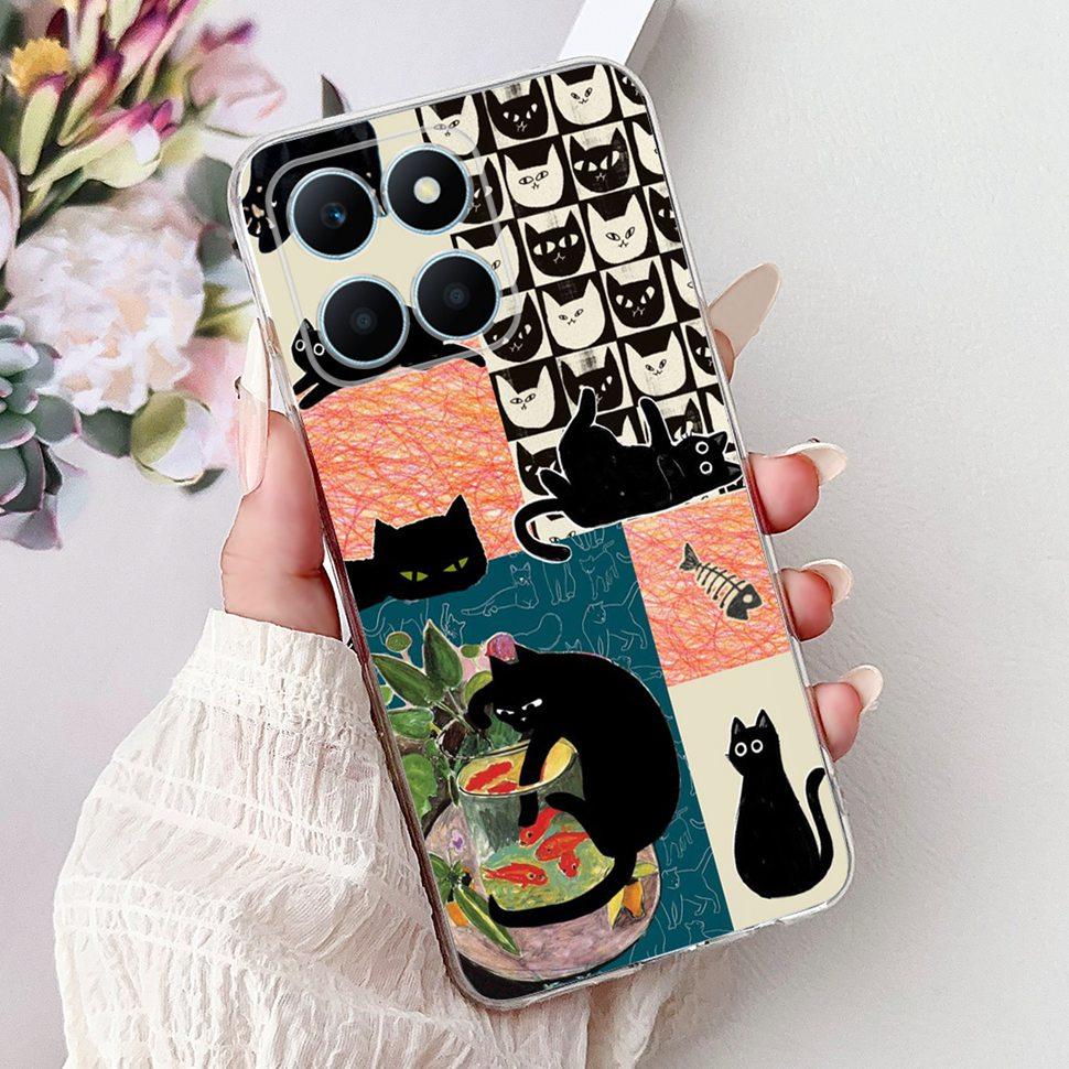 For Huawei Honor X6a Case Cute Animals Soft Silicone Phone Cases For Honor X 6A 6B X6a X6b HonorX6a Cover Ultra-thin TPU Housing