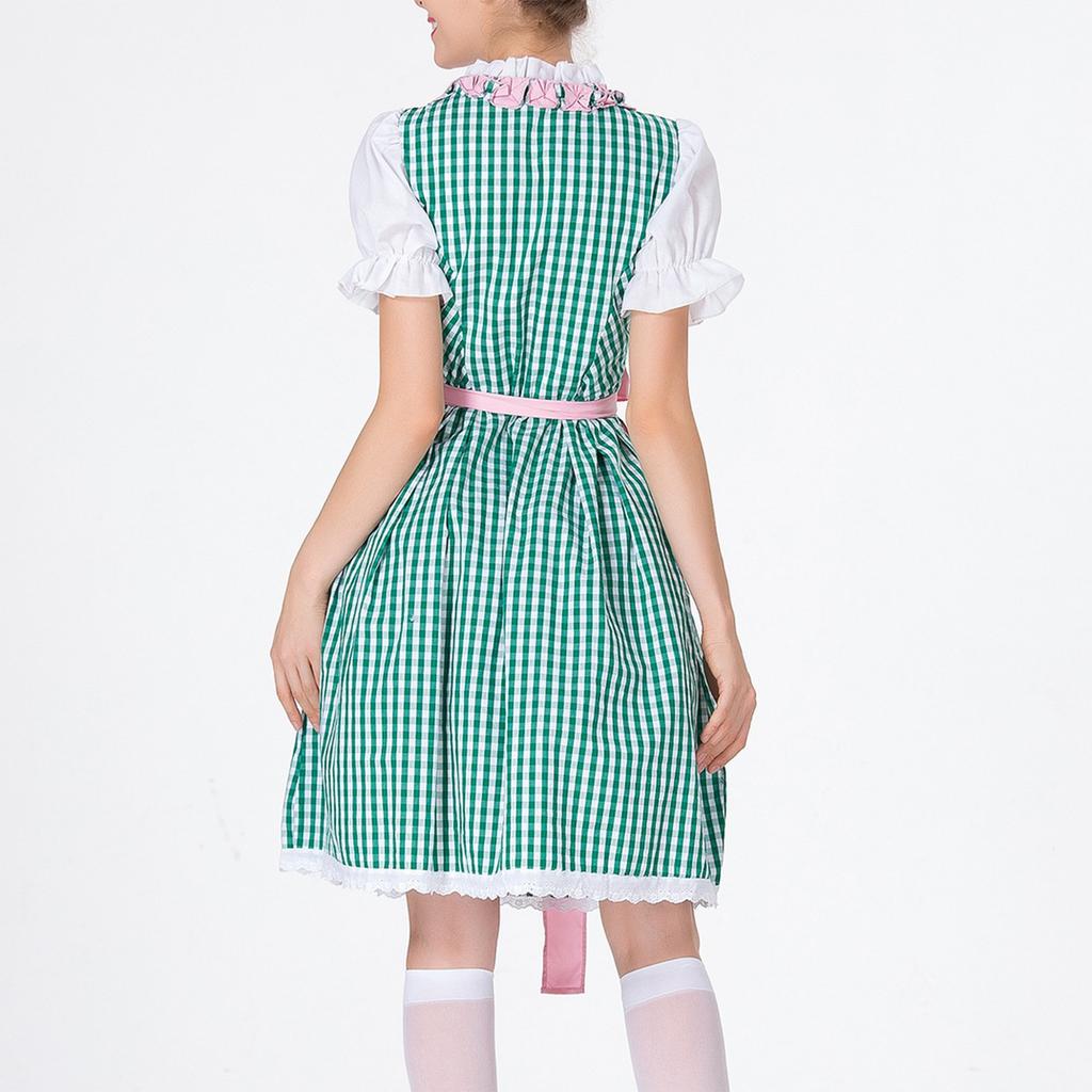 Damski Kostium na Festiwal Piwa w Stylu Folklorystycznym, Strój na Scenę, Zestaw Sukienek na Imprezę