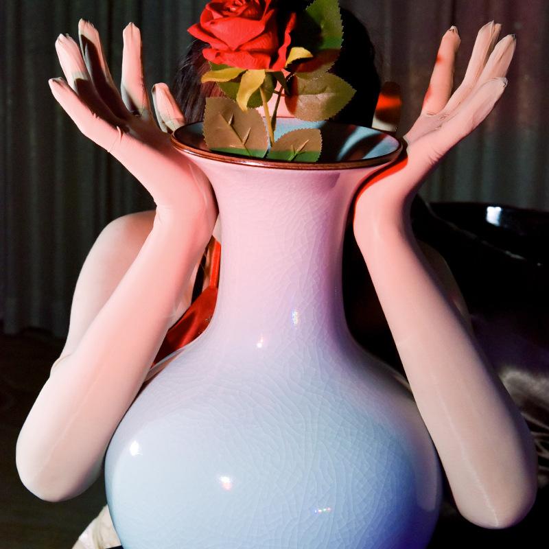 Stockings Gloves912Needle Oil Glossy High Elastic Fingerless Gloves Ultra-thin Black Silk Smooth Sunscreen Bride Sexy Five-finge