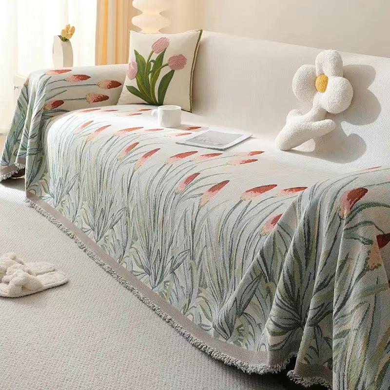 2025 new simple wind chenille premium full cover sofa towel new all-inclusive double-sided dust cover sofa seat cushion