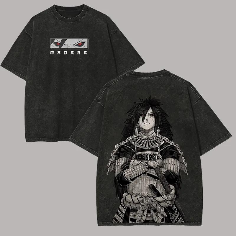 Tricou Uchiha Madara Naruto Bărbați Bumbac Stil Stradă cu Design Anime Sharingan