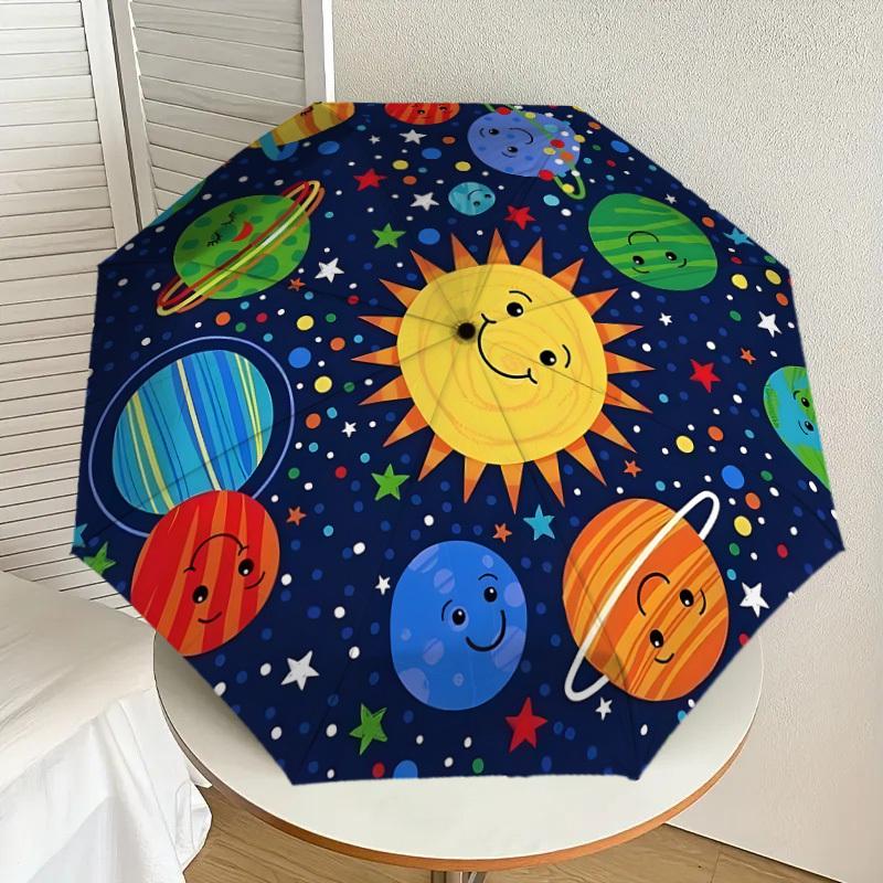 

1pc Space Adventure for Umbrella with Plastic Handle,Suitable for All Seasons Home Travel Outdoor UmbrellaDD1659