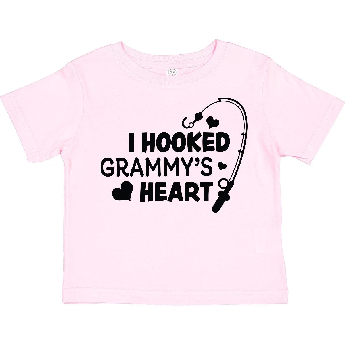 Inktastic I Hooked Grammy s Heart With Fishing Rod Toddler T-Shirt Mothers Day 150