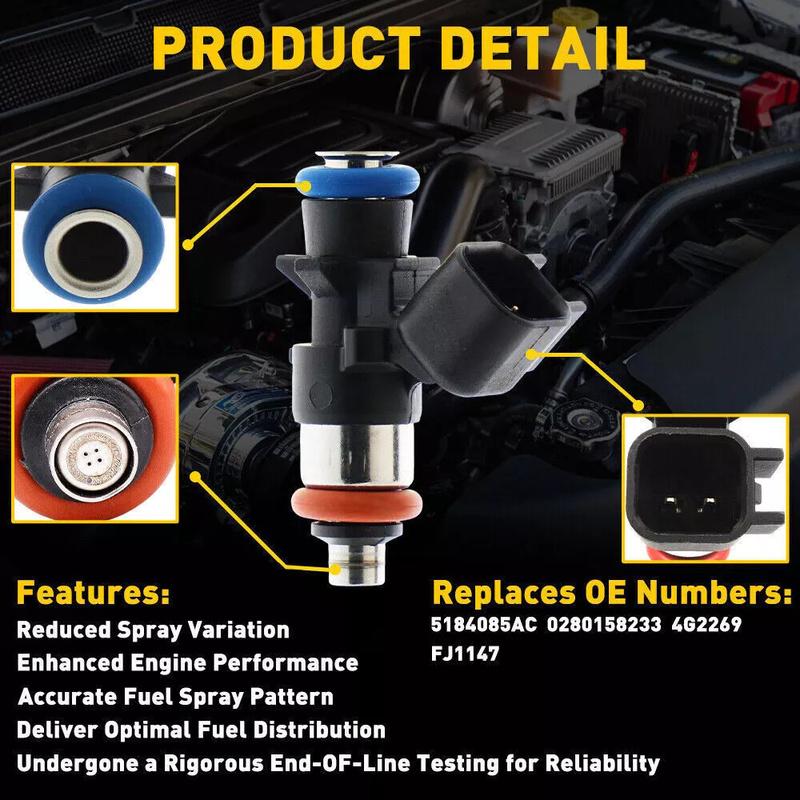 GZCHUMU High Quality Fuel Injectors 1 Set of 6  For Chrysler Dodge Ram Jeep 3.6L OEM 5184085AC 0280158233