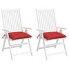 Chair Cushion 2 Pcs Red 40x40x7 Cm Oxford Fabric