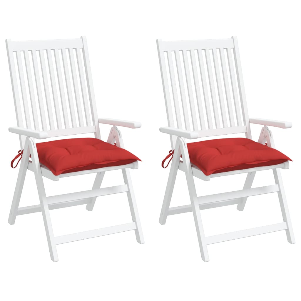 Chair Cushion 2 Pcs Red 40x40x7 Cm Oxford Fabric