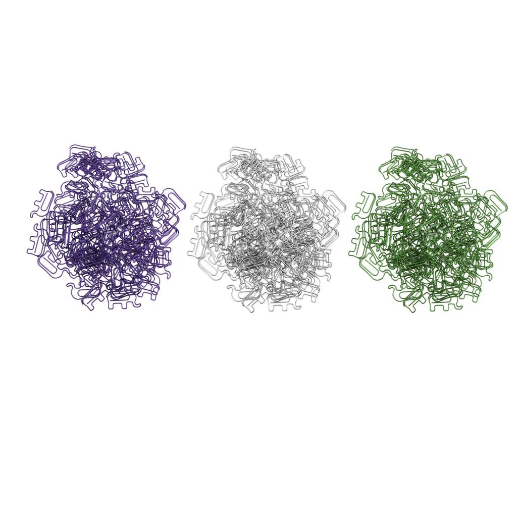 100pcs Paper Clip Cute Elephant Shaped Stainless Steel Paper Clip with Storage Box for Photo Bookmar