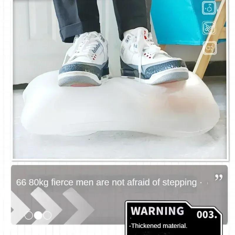 QSM Sexspielzeug Einteiliger transparenter aufblasbarer Pistolenrahmen-Kissenpuppen-Männerbett-Masturbator-Spaß kann in sexuelle Versorgung eingeführt werden