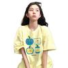 Milk Yellow Cotton Short-sleeved T-shirt Women's New Summer American Loose Niche Design Half-sleeved Top Ins