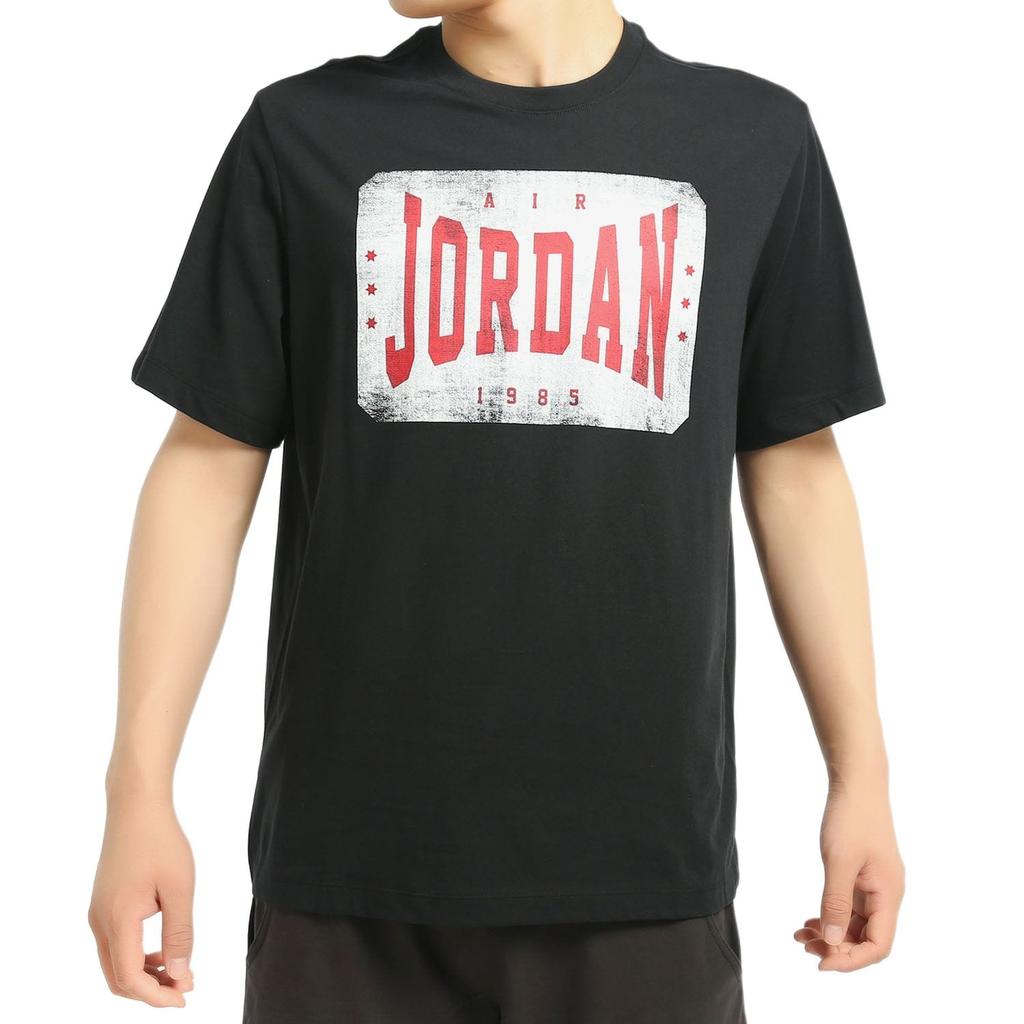 Jordan T Shirts Men's Black Crew Neck Moderate Straight Fit AT0559-010