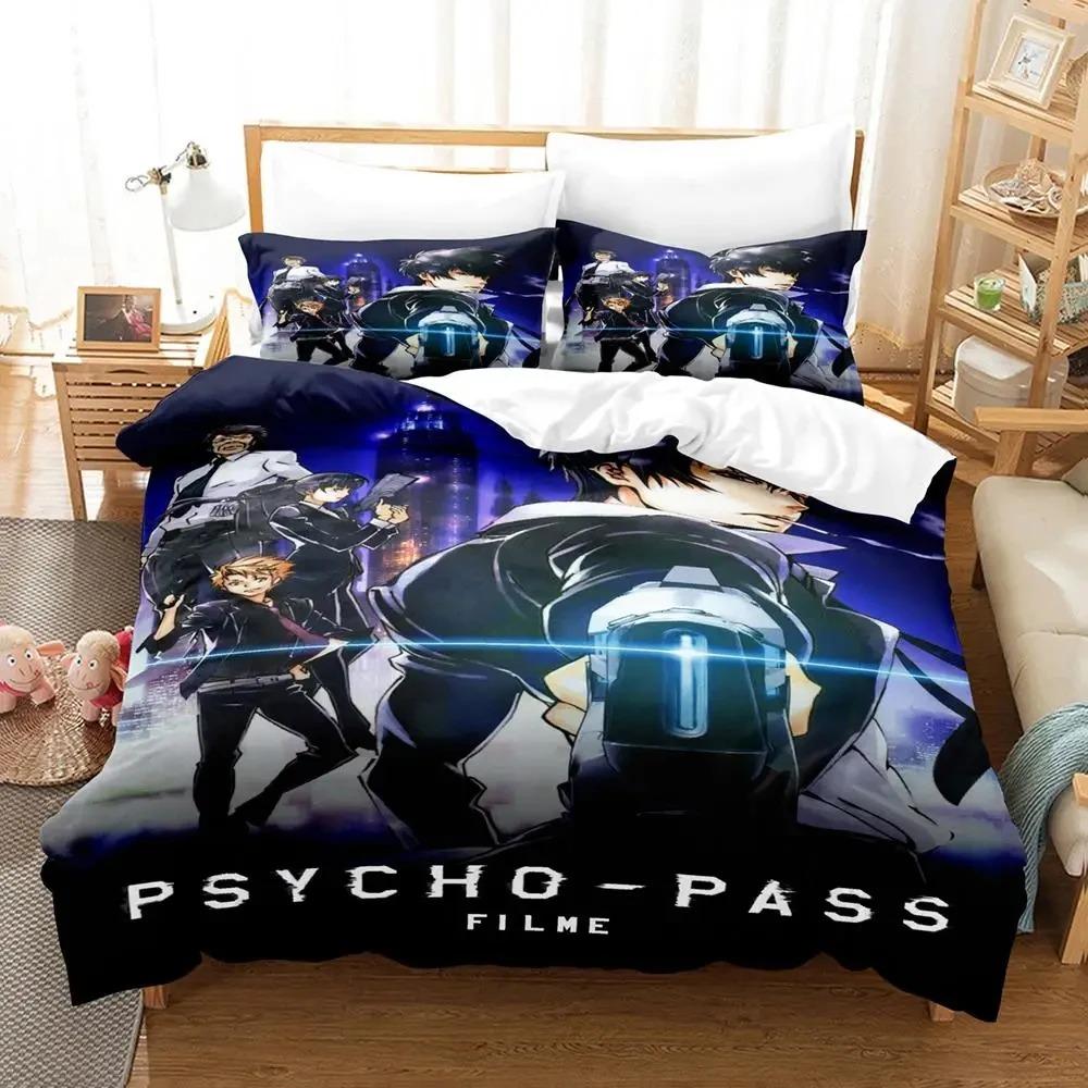 Psycho Pass  Anime Single Double Queen King Size Bedspread Coverlet for Adults Boys Duvet Cover Bed Set Quilt Cover Pillowca