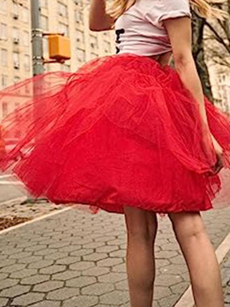 Gelber superflauschiger Tutu-Rock im Prinzessinnenstil – weicher weißer Mesh-Polyester-Gaze-Rock