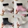 Fashionable Women's Waterproof Short Rain Boots - Non-Slip Velvet Rubber Shoes