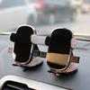Rhinestone Car Phone Holder: Horizontal Suction Cup for Center Console, Multi-Functional Navigation Support