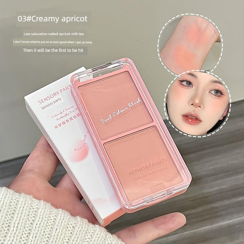 Asian-Style Blush Cream All-In-One Palette, Heart-Shaped Matte Makeup, Brightening Highlighter, Dual-Use Rouge, Sunscreen, Isolation Cream
