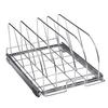 Pan and Pot Rack, Expandable Pull Out Under Cabinet Organizer, Cookie Sheet Baking Pans Tray Organization, Adjustable Wire Dividers, Steel Lid Holder