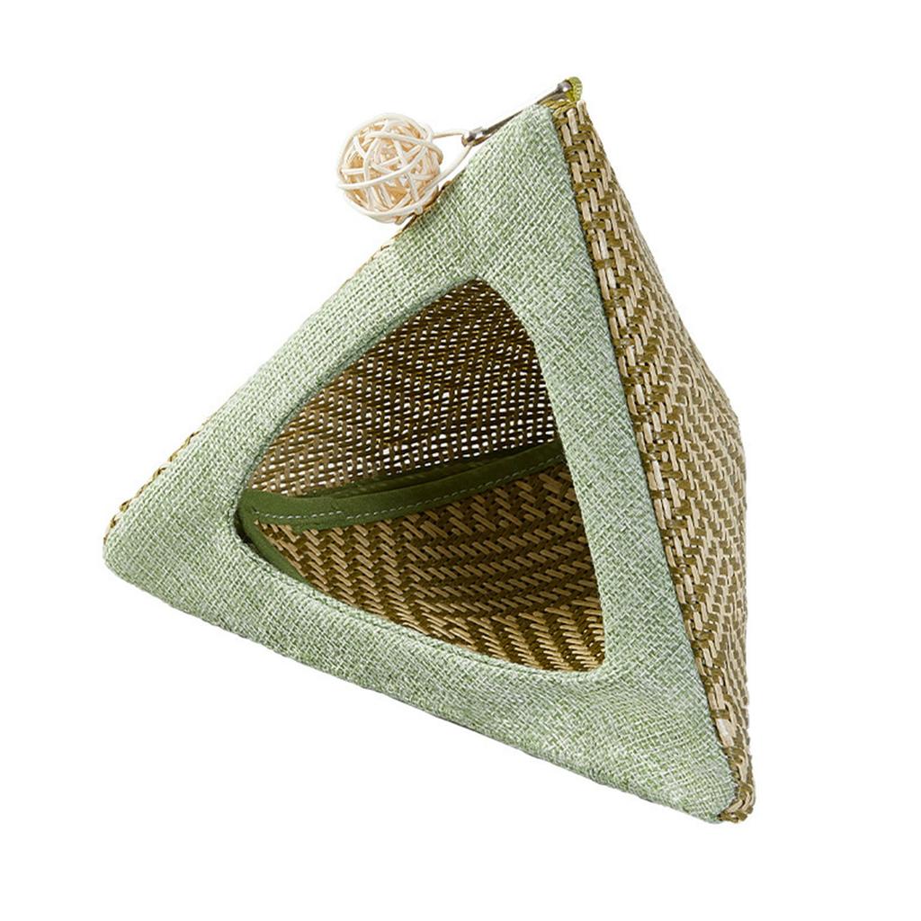 Ventilated Cloth Birdhouse For Parrots Hanging Decorative Nest Tent Triangular Shape Space Saving Cage Accessories