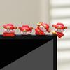 4Pcs Cartoon Figurine Computer Monitor Decoration Fruit Cat Extinguisher Giraffe God of Wealth Statue Resin Sculpture Car Dashboard Ornament