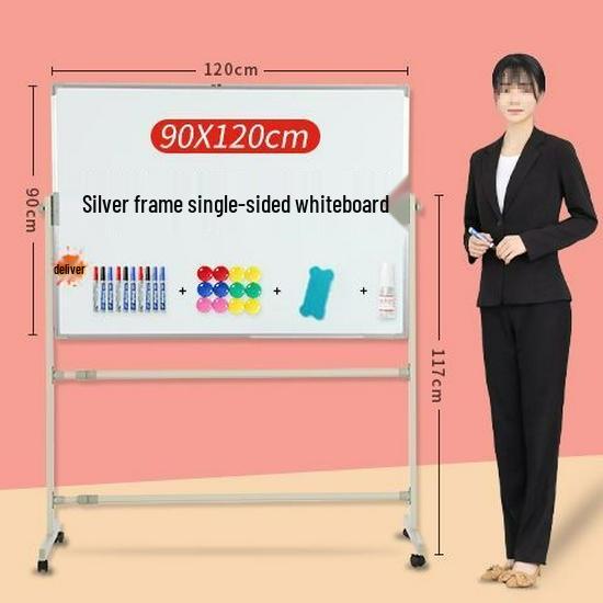 Large Double-Sided Mobile Magnetic Whiteboard for Home or Office