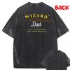 Wizard Dad Shirt Funny Cute Magical Washed T Shirt XS Graphic T Shirts Youth New Year Tshirt Men Christmas