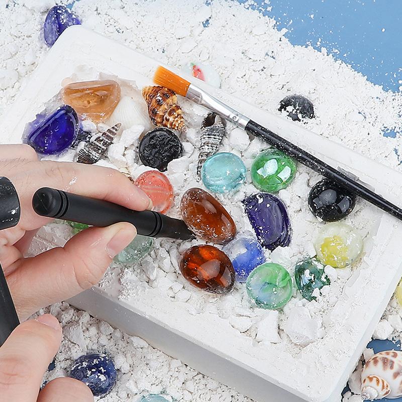 1 Set Digging Gems For Treasures Dinosaur Fossils Mining Treasure Blind Box Children'S Archaeological Excavation Toys