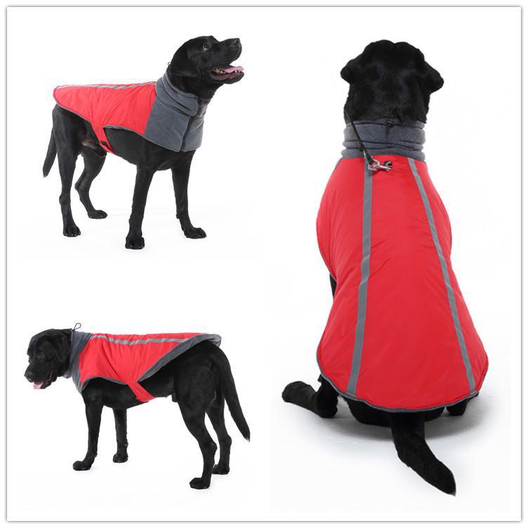 Meiqi Reflective Winter Jacket for Large Dogs - Pet Coat for Shiba Inu & Golden Retriever