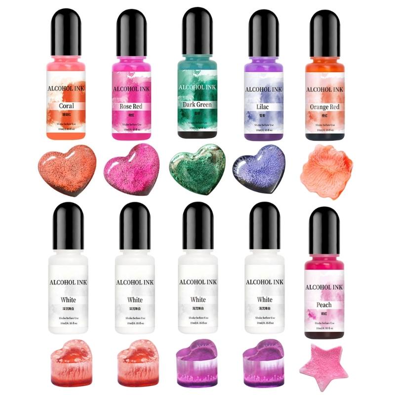 30 Color Epoxy Resin Dye Concentrated Inks Epoxy Resin Paint Silicone Texture Suitable for Resin Art and Craft Projects