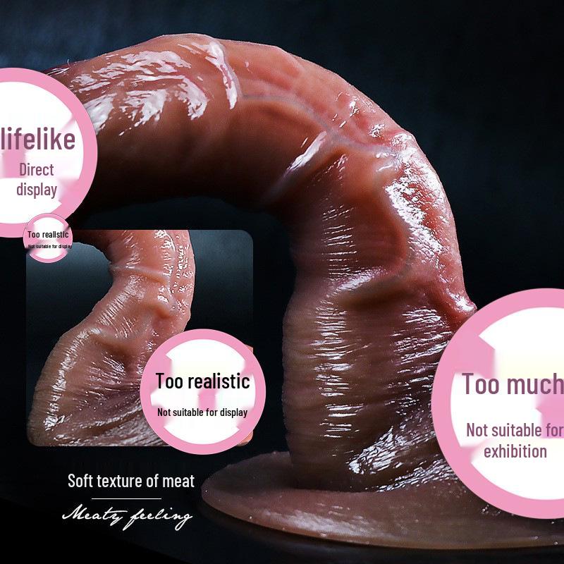 Realistic Silicone Dildo: Soft Flesh Masturbator for Women