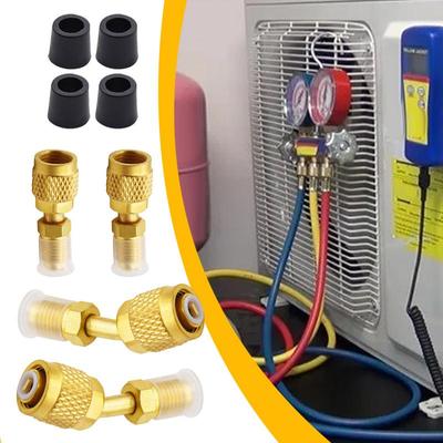 HVAC R410A Adaptér Mosadzné Nástroje na Klimatizáciu R410A Adaptérové Armatúry Jednoduchá Inštalácia Adaptér Hadice Chladiva HVAC Armatúry Pre