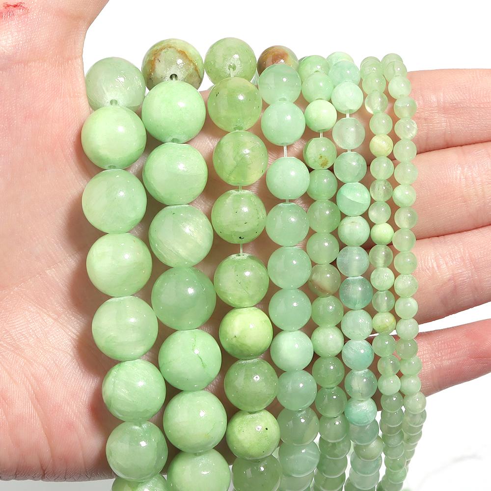 Natursteine Grüne Perlen Imitation Jade Jaspis Runde Lose Abstandshalter Perlen Für Schmuckherstellung Armbänder Halskette 4/6/8/10/12mm