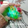 Creative Press Mechanical Keyboard With Lamp Decompression Artifact  Keychain Vent Toy Transparent Schoolbag Buckle