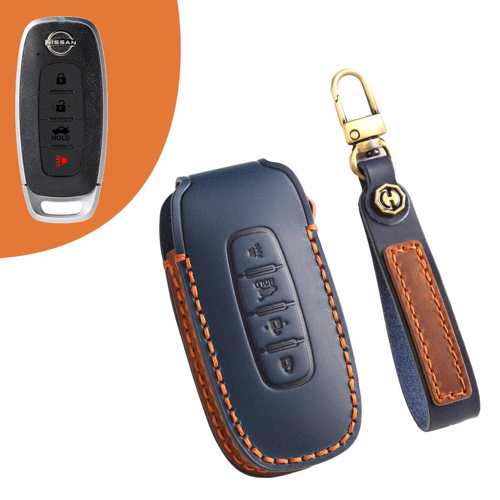 [Nissan]Handmade Cowhide  Car Key Cover for Teana Sylvania Qijun Tiida Bluebird Floor Lantuda Jinke