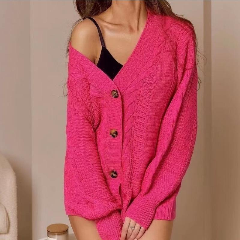 Autumn Knitted Cardigan Women's Plus Size Sweater Versatile Loose Sweater Women's