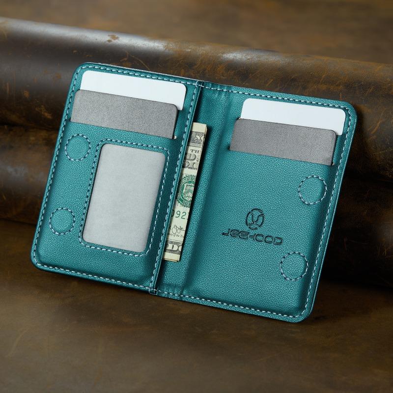 Leather PU Mobile Phone Magnetic Card Holder Card Holder Magnetic Ring