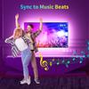 LED Light for 85 Inch TV,19.4Ft USB Smart WiFi TV LED Backlight Sync with Music,RGBW 6500K Bias Lighting,Led Light Strip Compatible with Alexa for