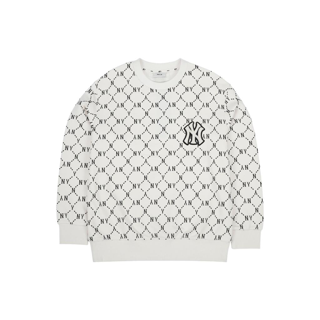 New MLB Old Flower Sweatshirts Unisex Cream 3AMTM0314-50CRS