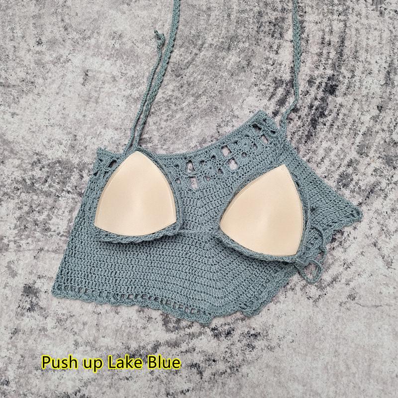Handgemachtes Häkel-Bikini-Set mit Brustpolstern - Brasilianischer Badeanzug Bademode