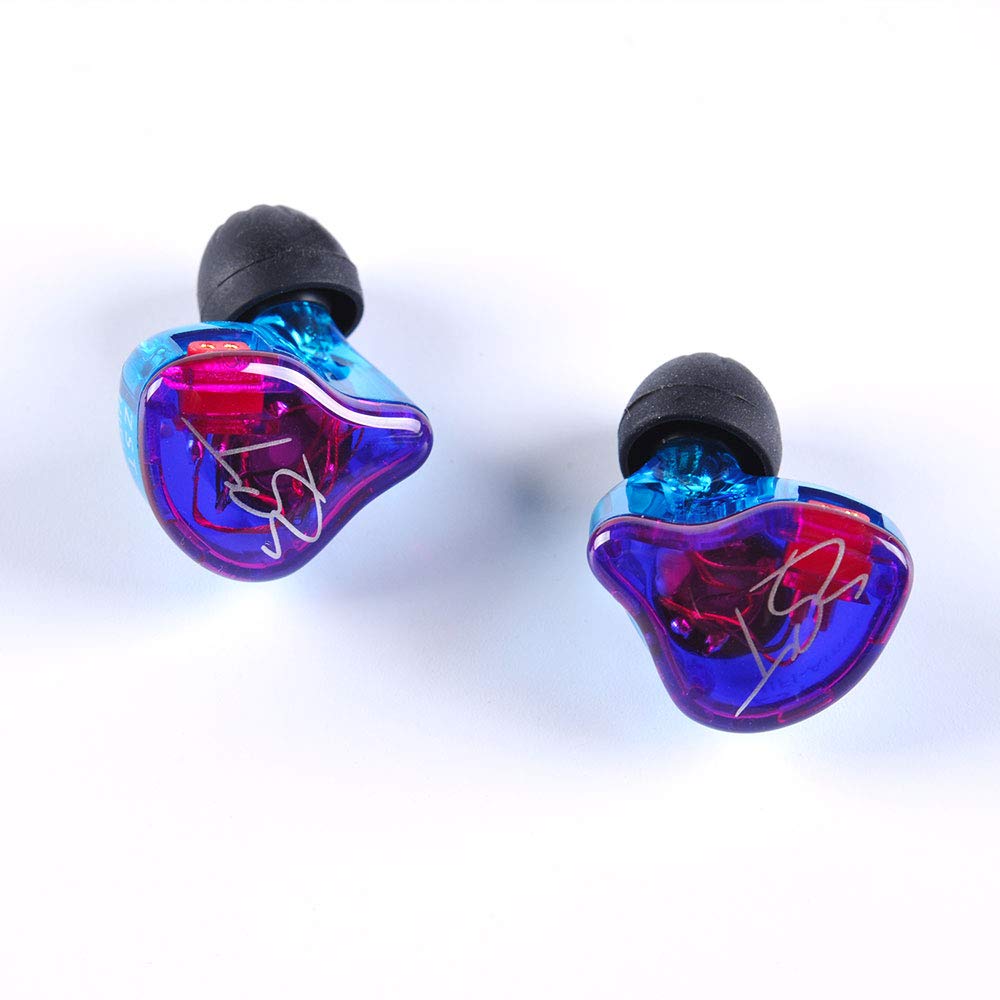 KZ ZST Hybrid Driver Earphones Earphones no 1BA+1DD High-Performance In-Ear (Purple, microphone)