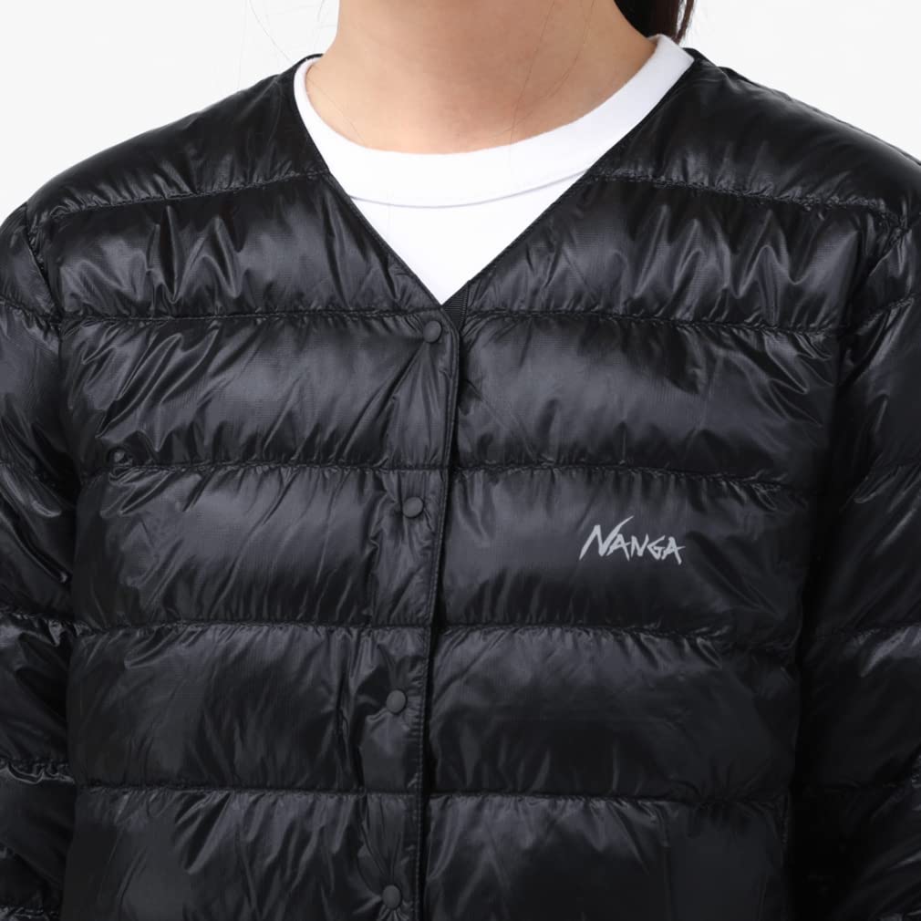 NANGA Inner Down Made in Japan Women's Cardigan, (Black, WM)