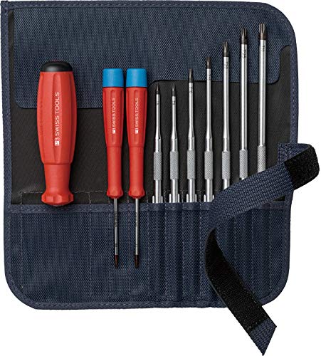

PB SWISS TOOLS 8218.GY.V02 9-Piece Replacement Screwdriver Set with Roll Case (Gray)