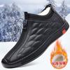 A piece of hair delivery, autumn and winter velvet men's leather shoes to keep warm, fashionable and outdoor casual cotton shoes